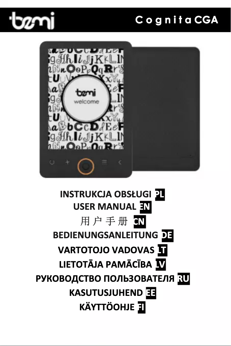 Page n°1 - Manuel utilisateur BEMI Cognita CGA