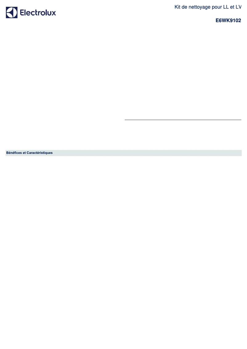 Image de la première page du manuel de l'appareil E6WK9102