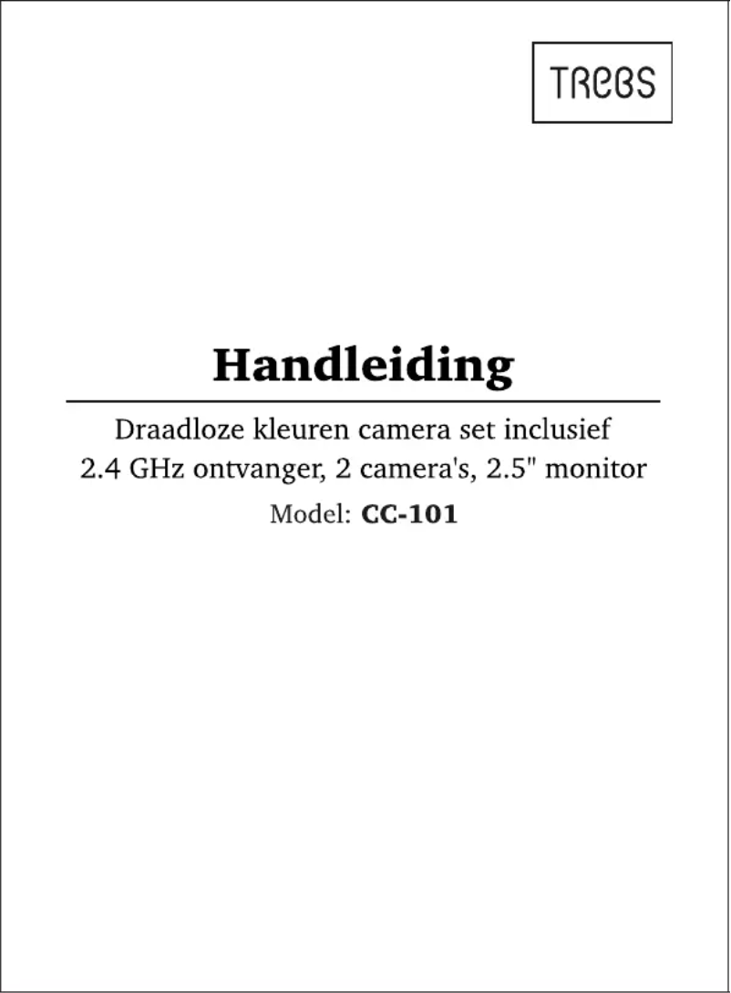 Page 1 de la notice Manuel utilisateur Trebs Comfortcam CC-101