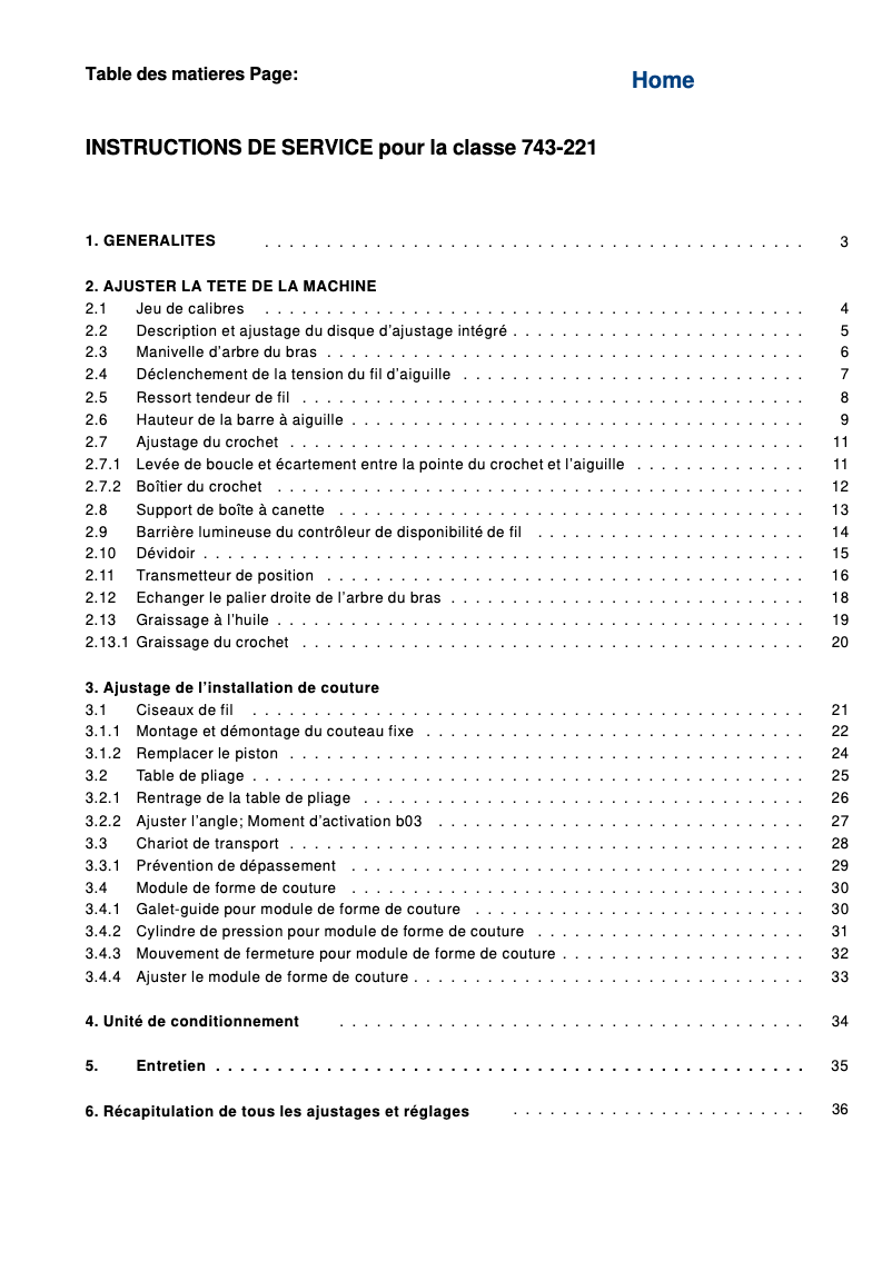 Page 1 of the manual User Manual Dürkopp Adler 743