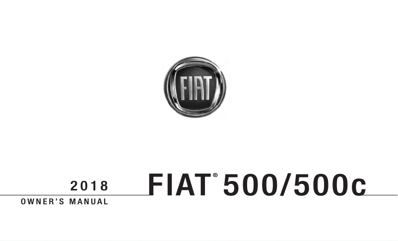Page 1 de la notice Manuel utilisateur Fiat 500c (2018)