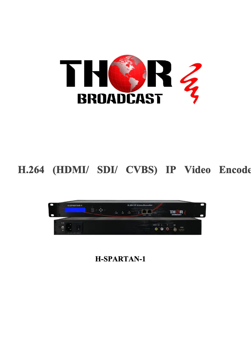 Página 1 del manual Manual de usuario Thor H-SPARTAN-1