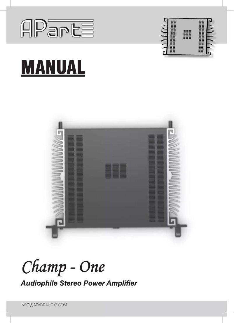 Página 1 del manual Manual de usuario APart CHAMP-ONE