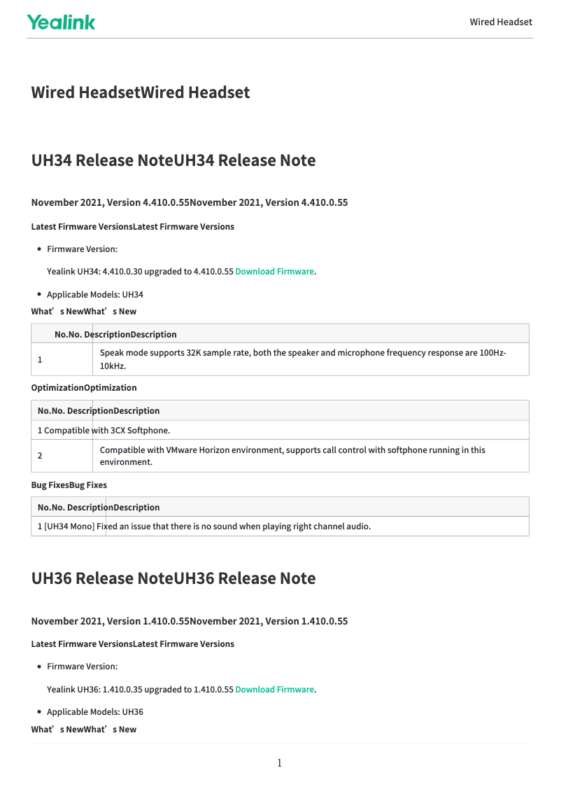 Image de la première page du manuel de l'appareil UH34 Lite