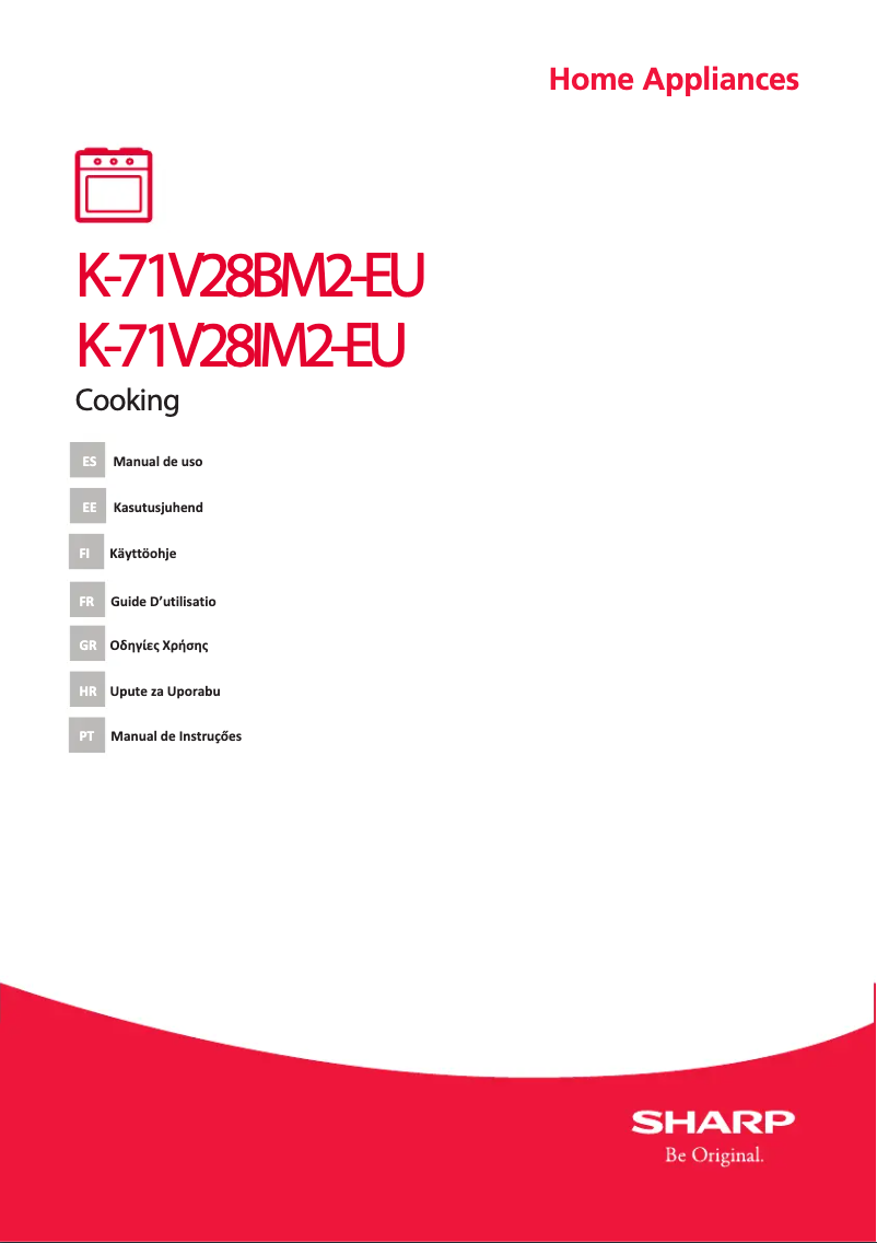 Page 1 de la notice Manuel utilisateur Sharp K-71V28AM2-EU