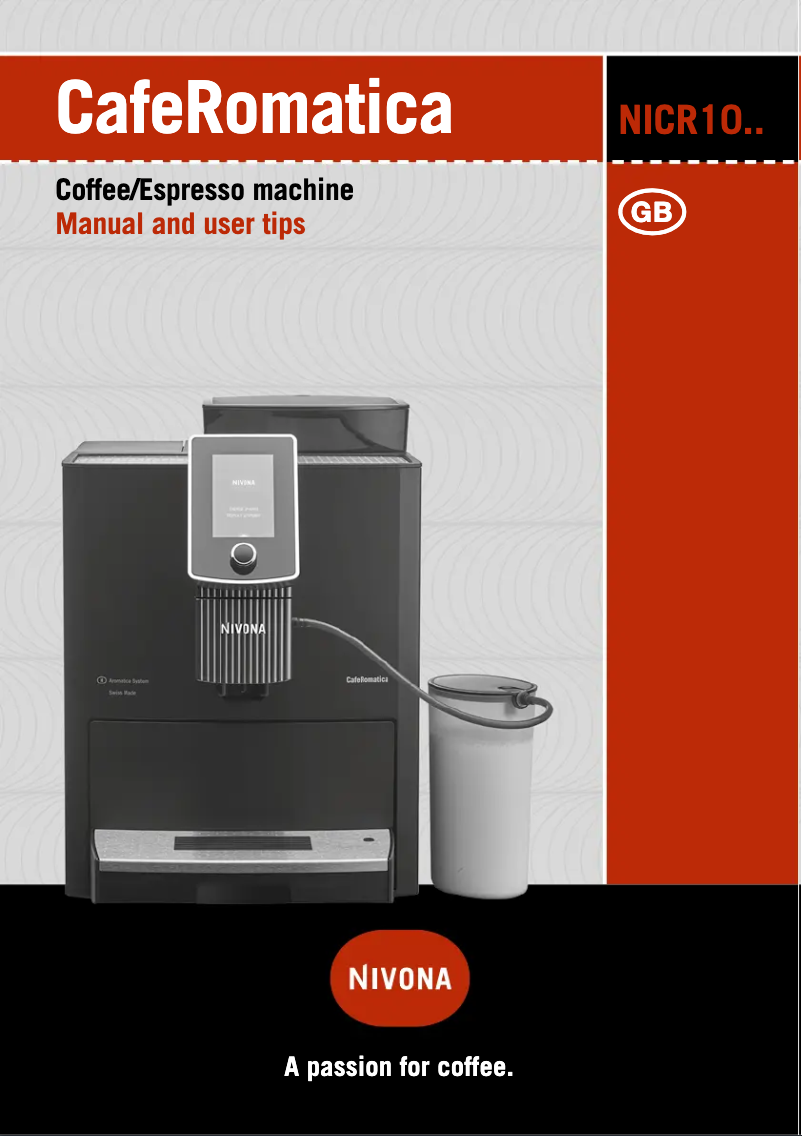Page n°1 - Manuel utilisateur Nivona CafeRomatica 1030