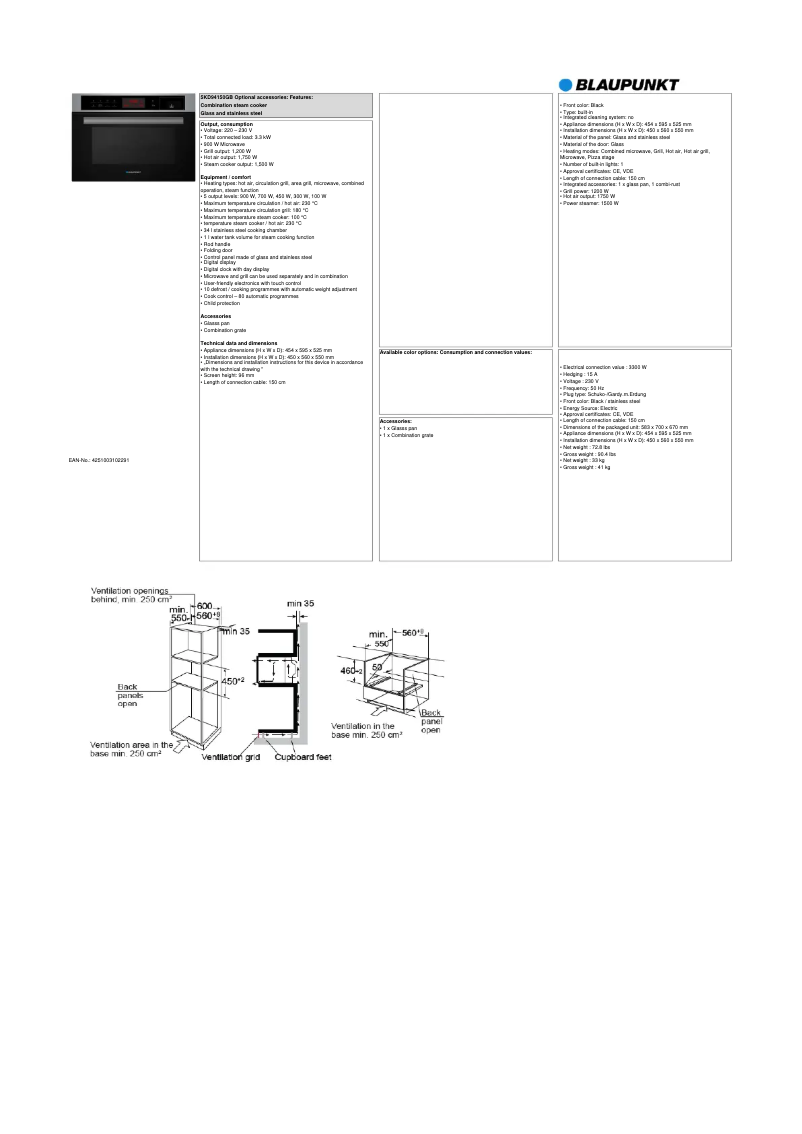 Imagen de la primera página del manual del dispositivo 5KD94150GB