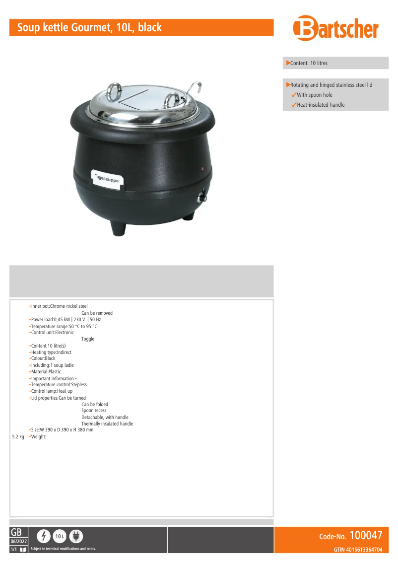 Image de la première page du manuel de l'appareil 100047