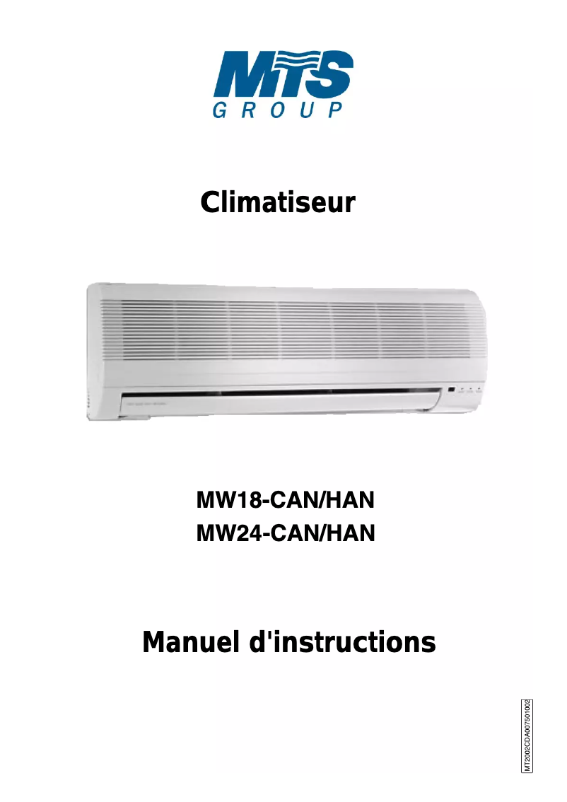 Page 1 de la notice Manuel utilisateur Ariston Thermo MW24-CAN/HAN