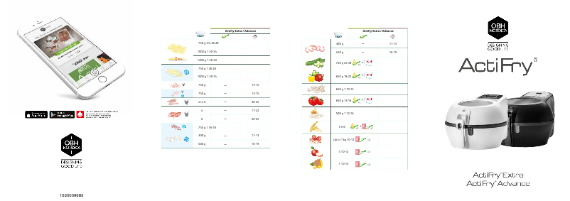 Page 1 de la notice Manuel utilisateur OBH Nordica ActiFry Extra AG7200S0
