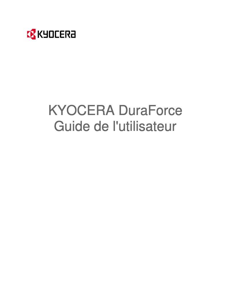 Image de la première page du manuel de l'appareil DuraForce E6560