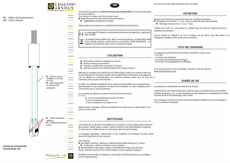Page 1 de la notice Manuel utilisateur Chauvin Arnoux XCPST4