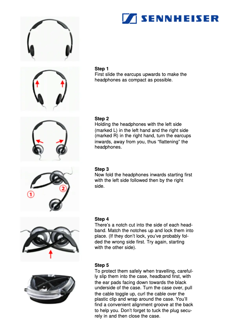 Page 1 de la notice Manuel utilisateur Sennheiser PX 200W