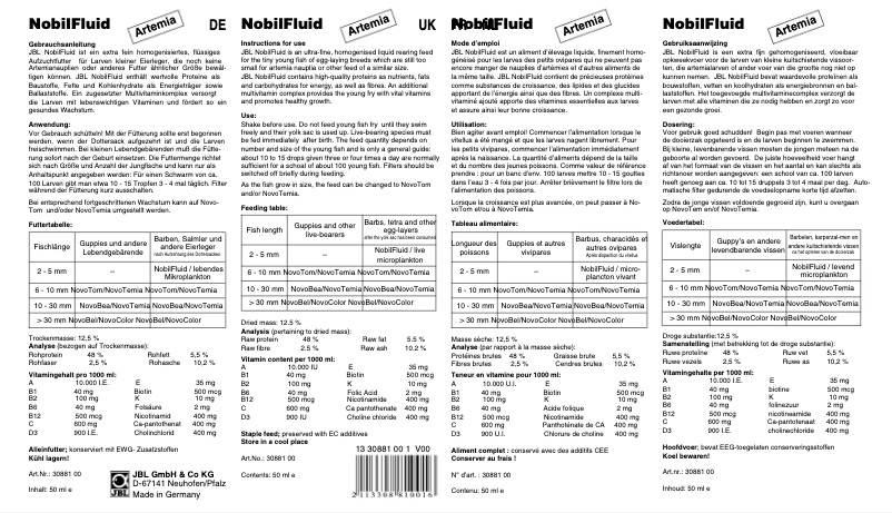 Page n°1 - Manuel utilisateur JBL NobilFluid