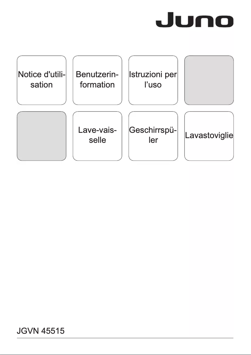 Page n°1 - Manuel utilisateur Juno JGVN45515