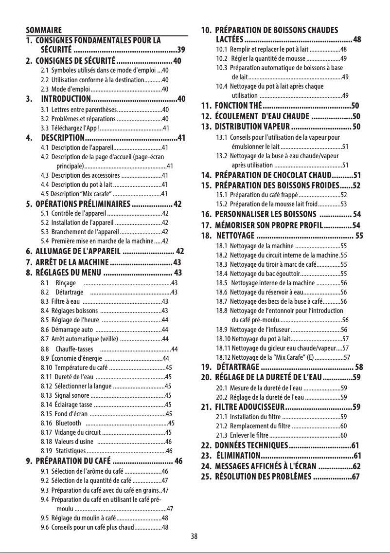 Page n°1 - Manuel utilisateur DeLonghi Dinamica Plus ECAM 370.85.SB