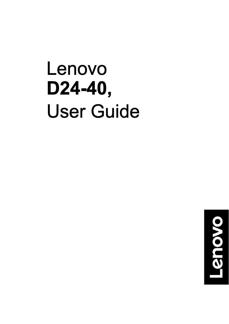 Page n°1 - Manuel utilisateur Lenovo D24-40