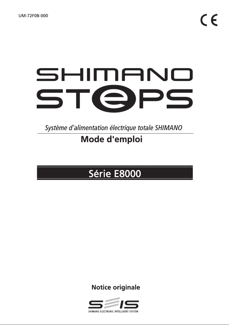 Page n°1 - Manuel utilisateur Shimano SW-E8000-L