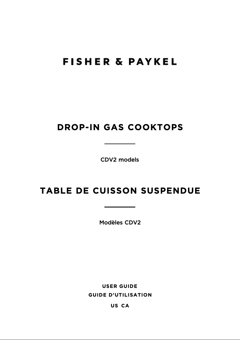 Page 1 de la notice Manuel utilisateur Fisher & Paykel CDV2-365HN