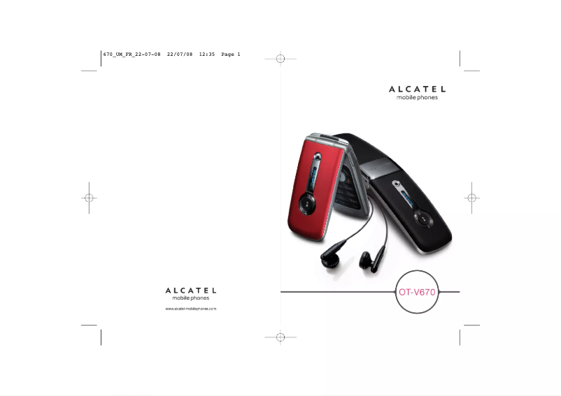 Page n°1 - Manuel utilisateur Alcatel OT-V670
