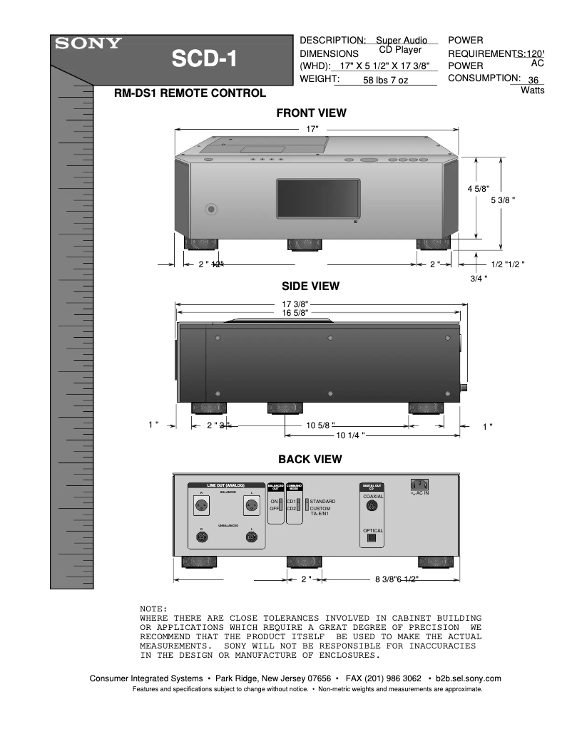 Page 1 de la notice Guide d'installation Sony SCD-1