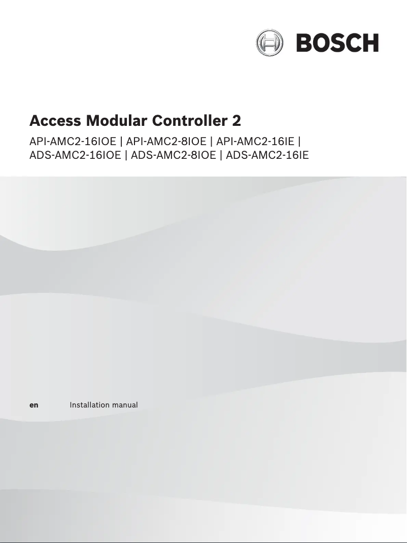 Página 1 del manual Manual de usuario Bosch Access Modular Controller 2