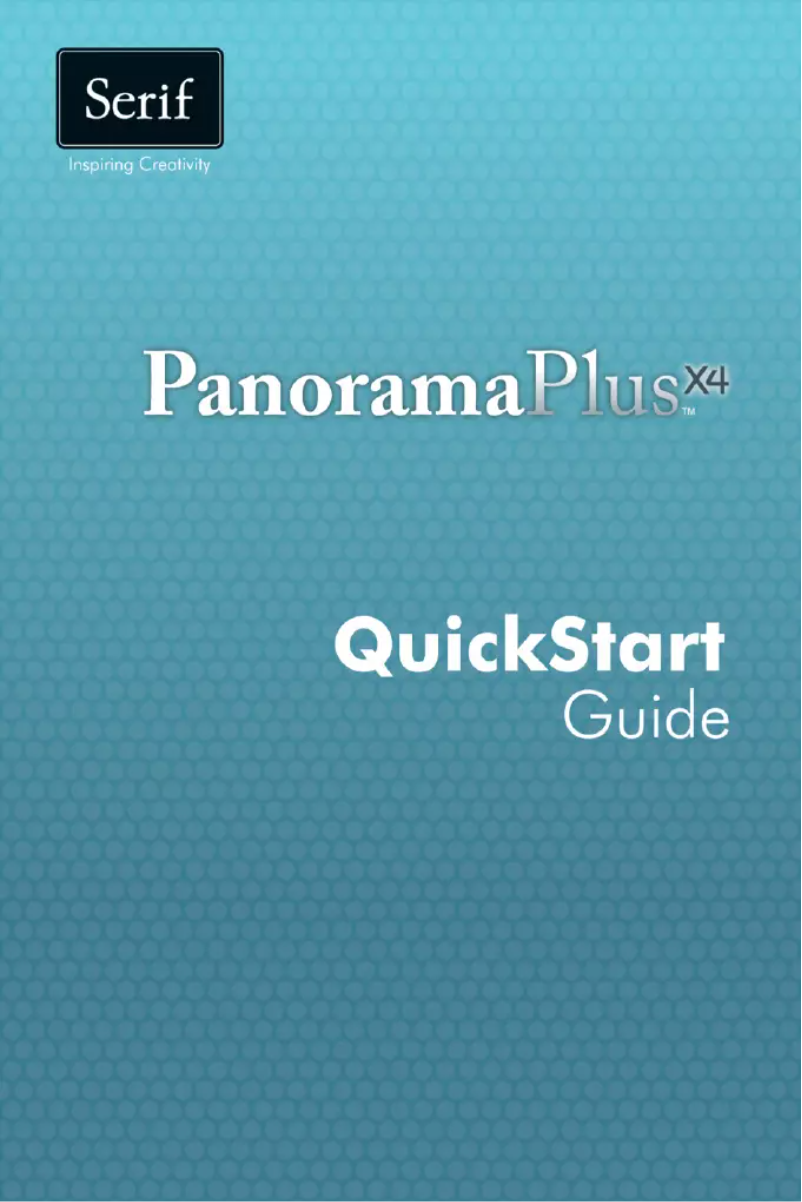 Page 1 de la notice Manuel utilisateur Serif PanoramaPlus X4