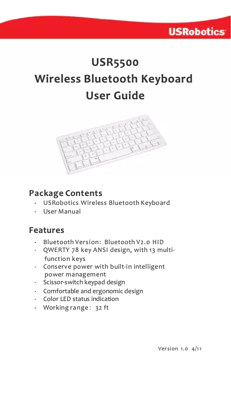 Página 1 del manual Manual de usuario US Robotics USR5500