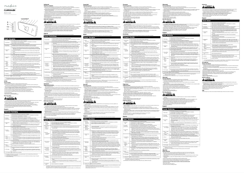 Image de la première page du manuel de l'appareil CLAR004BK