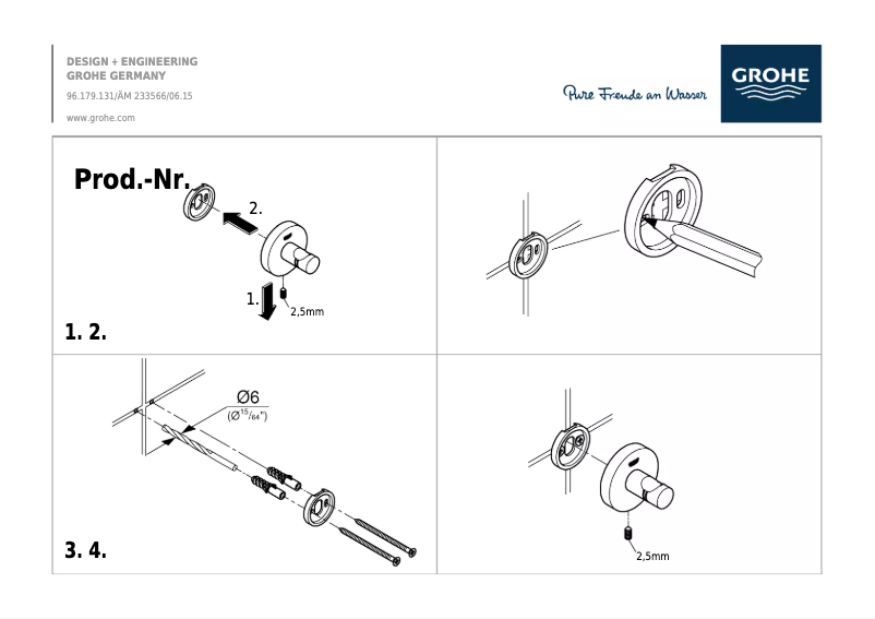 Página 1 del manual Manual de usuario Grohe Essentials