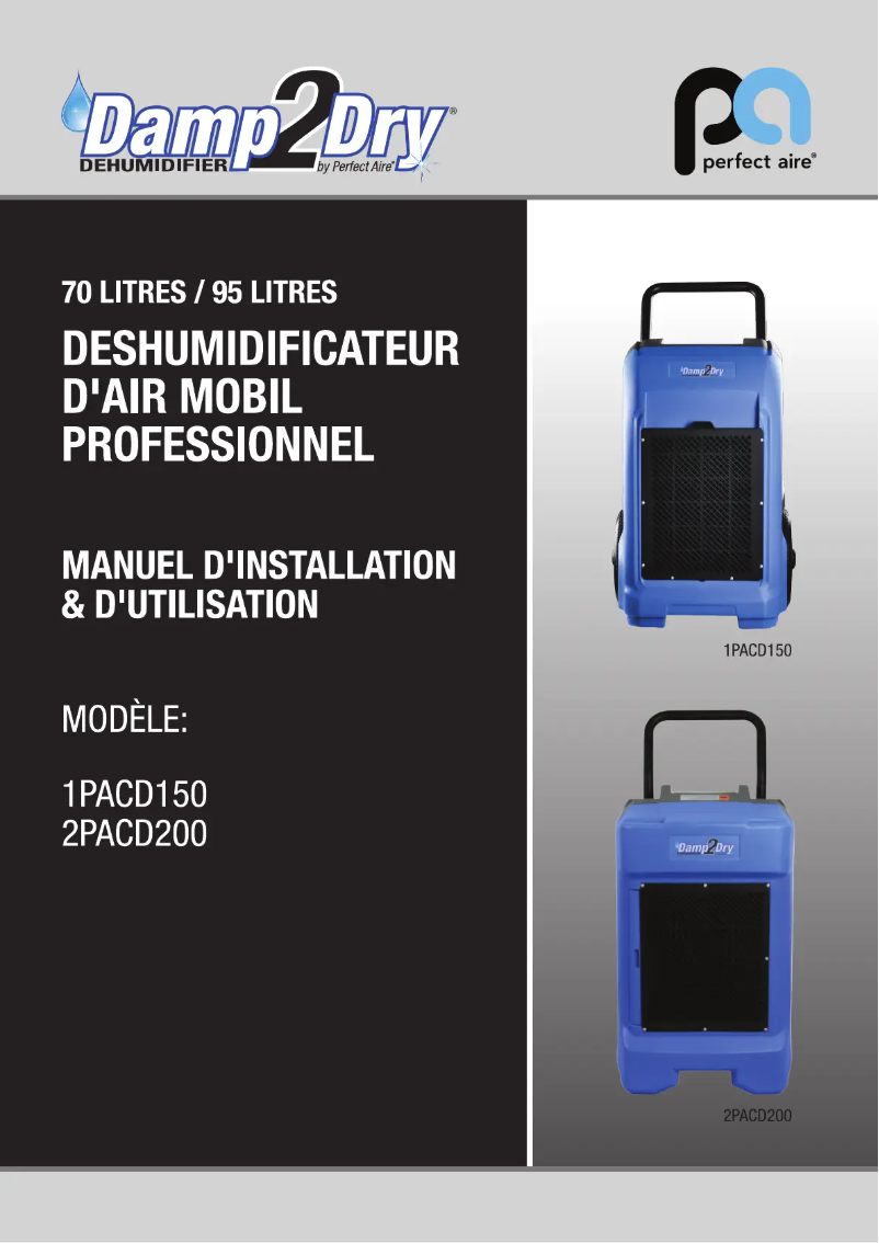 Page n°1 - Manuel utilisateur Perfect Aire 1PACD150