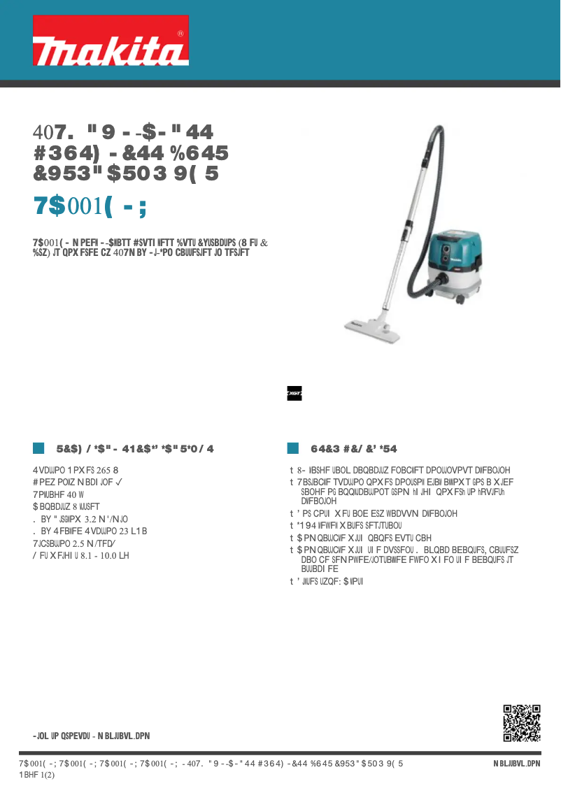 Image de la première page du manuel de l'appareil VC001GLZ