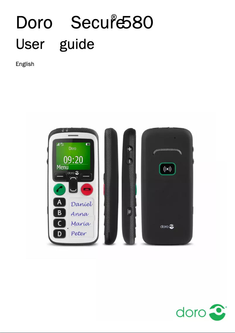 Image de la première page du manuel de l'appareil Secure 580