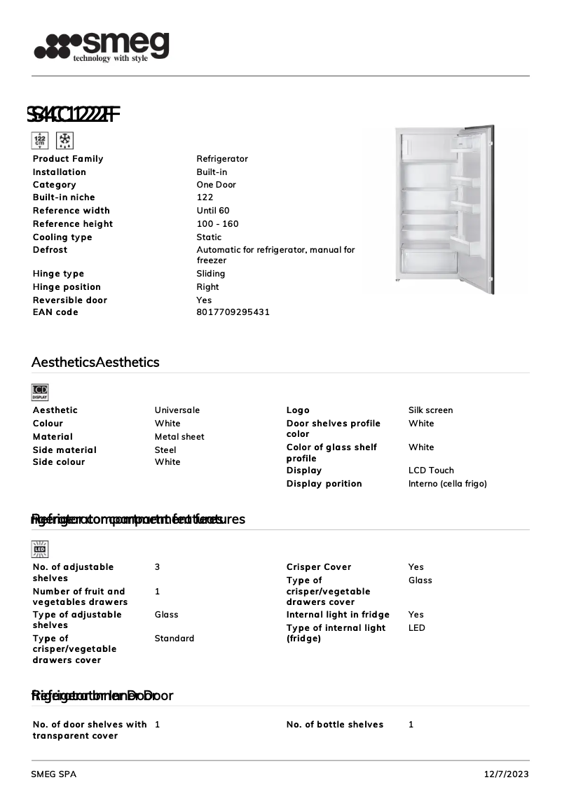 Image de la première page du manuel de l'appareil S4C122F