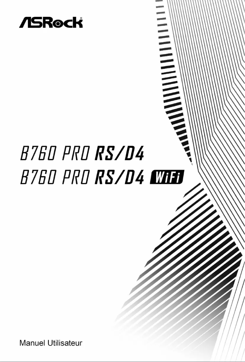 Page 1 de la notice Manuel utilisateur Asrock B760 Pro RS/D4