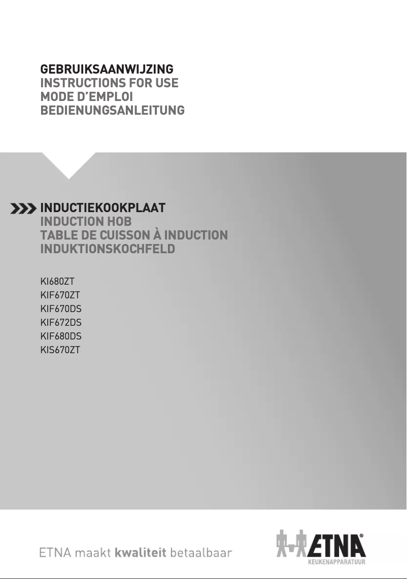 Image de la première page du manuel de l'appareil KIF672DS