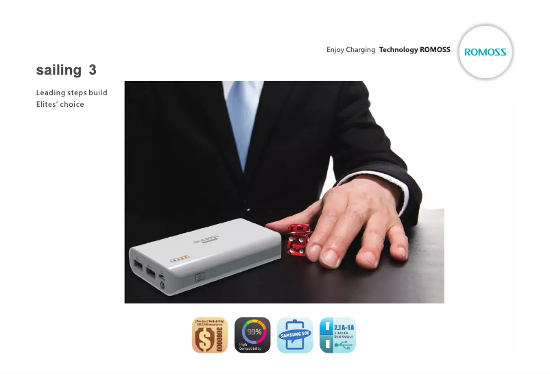 Page 1 de la notice Manuel utilisateur Romoss Sailing 3