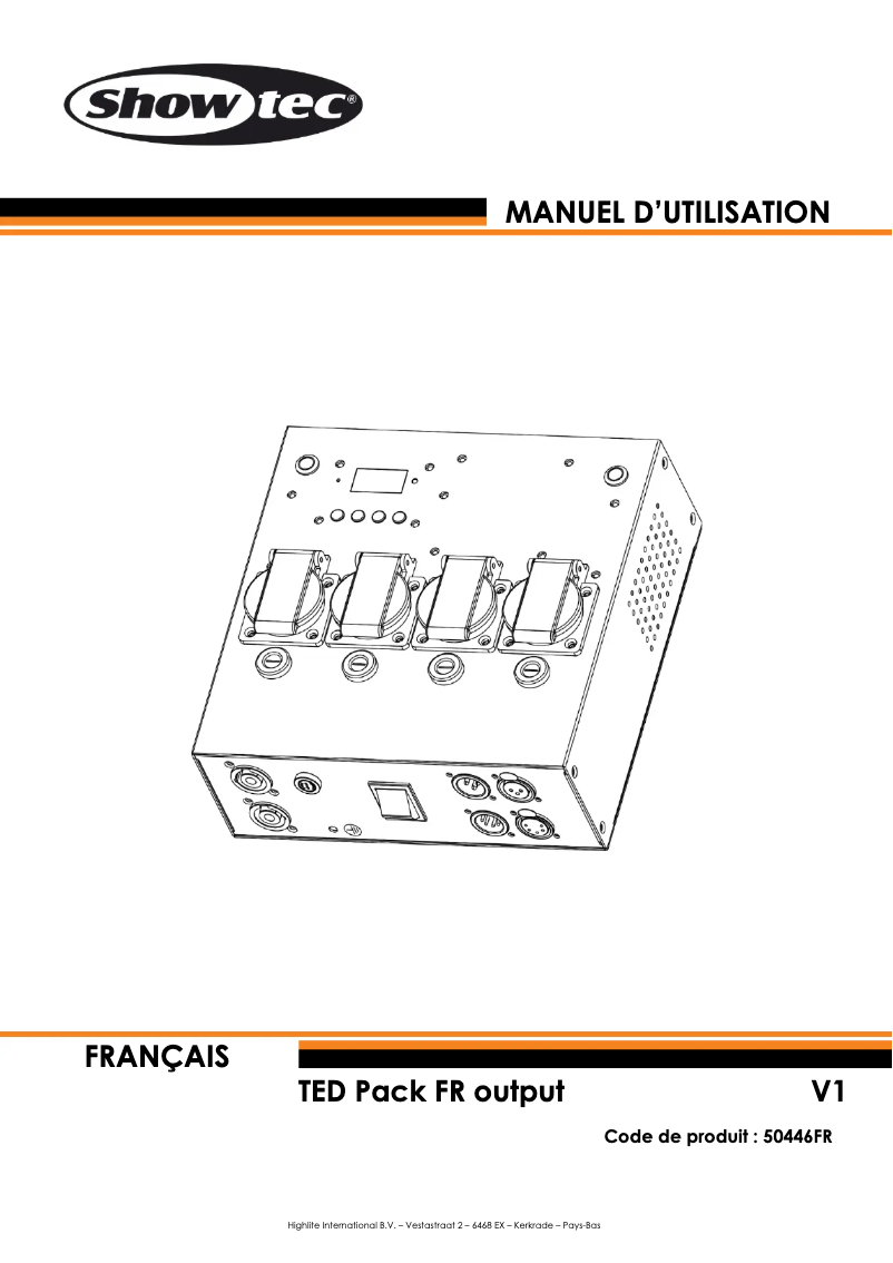 Image de la première page du manuel de l'appareil TED Pack CEE 7/5