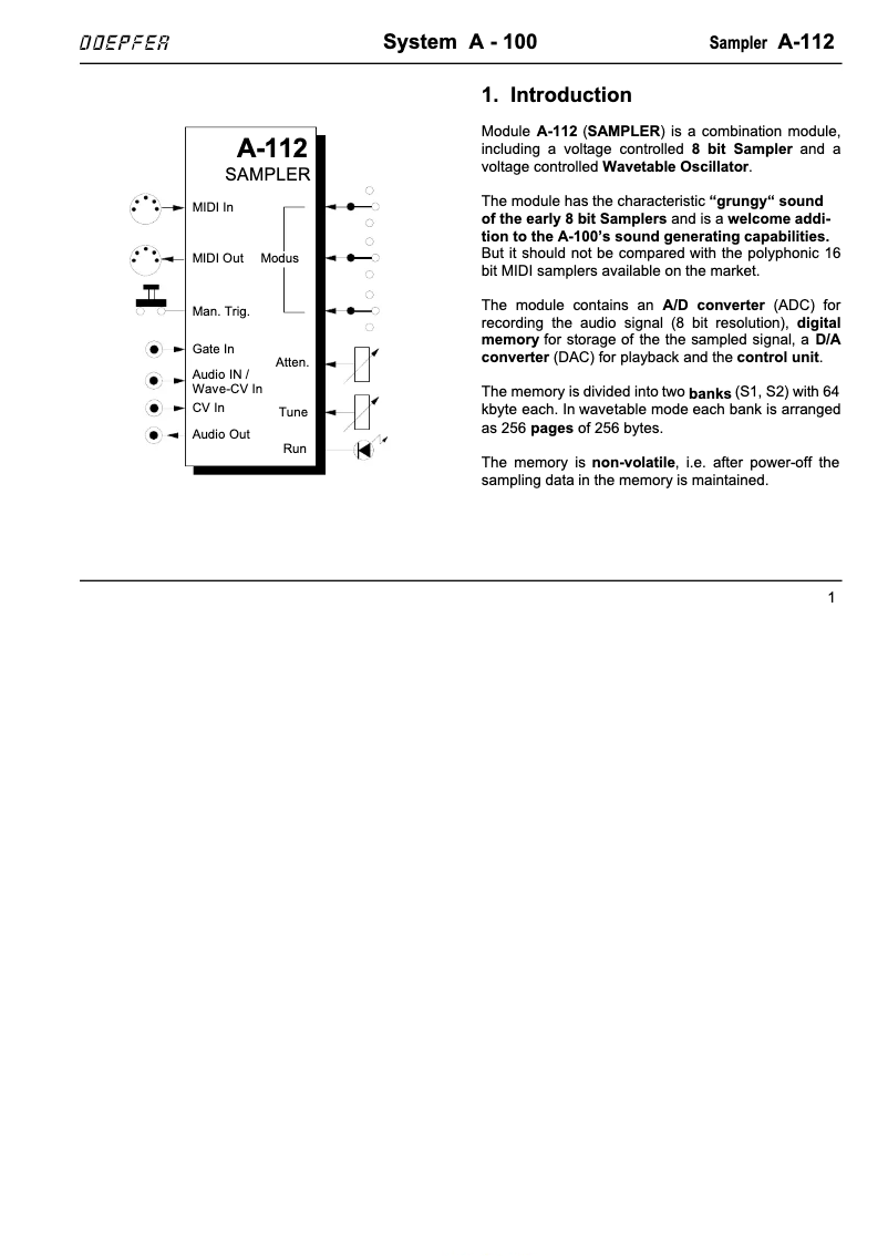 Image de la première page du manuel de l'appareil A-112