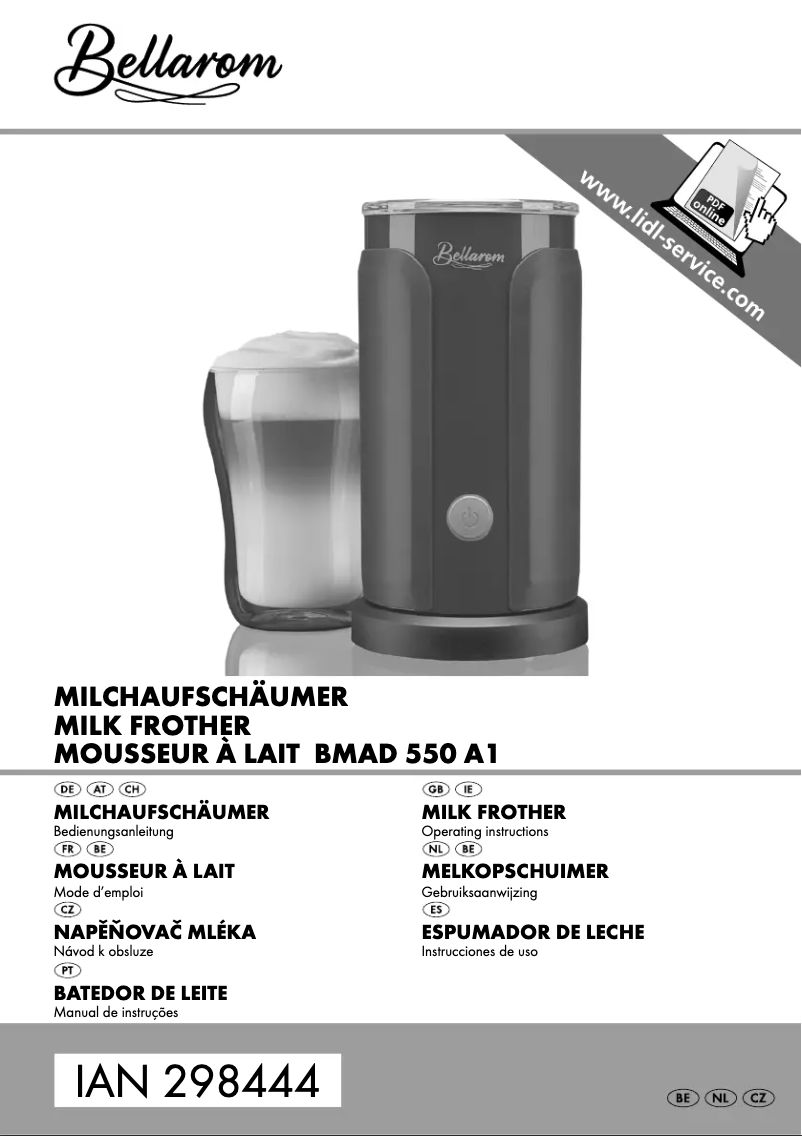 Page 1 of the manual User Manual Bellarom BMAD 550 A1