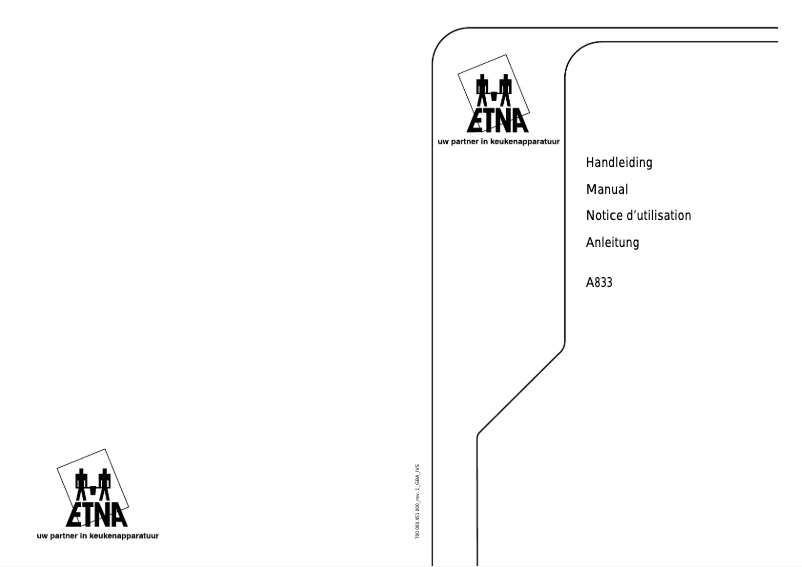 Page 1 de la notice Manuel utilisateur Etna A833