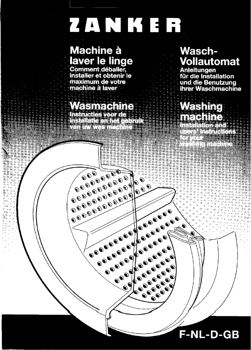 Page n°1 - Manuel utilisateur Zanker WA1101TE