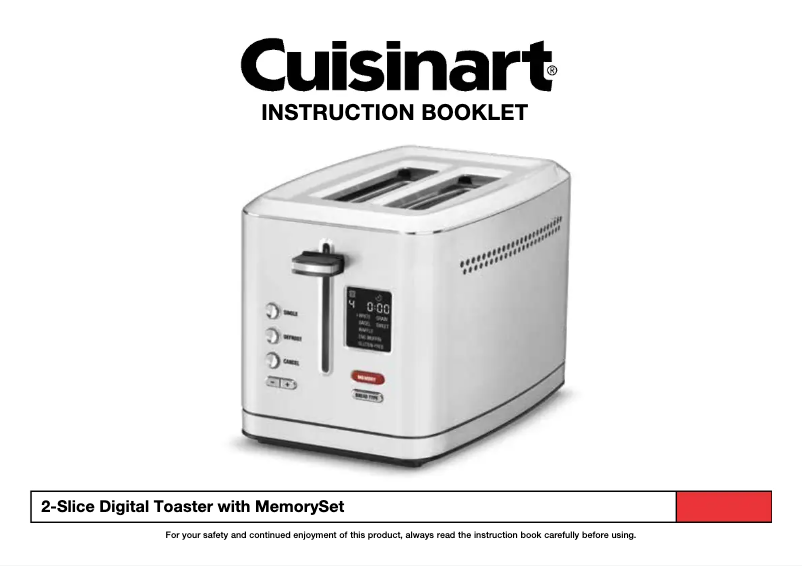 Página 1 del manual Manual de usuario Cuisinart CPT-720