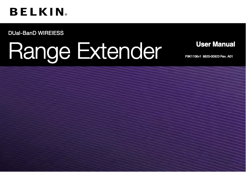 Page n°1 - Manuel utilisateur Linksys F9K1106