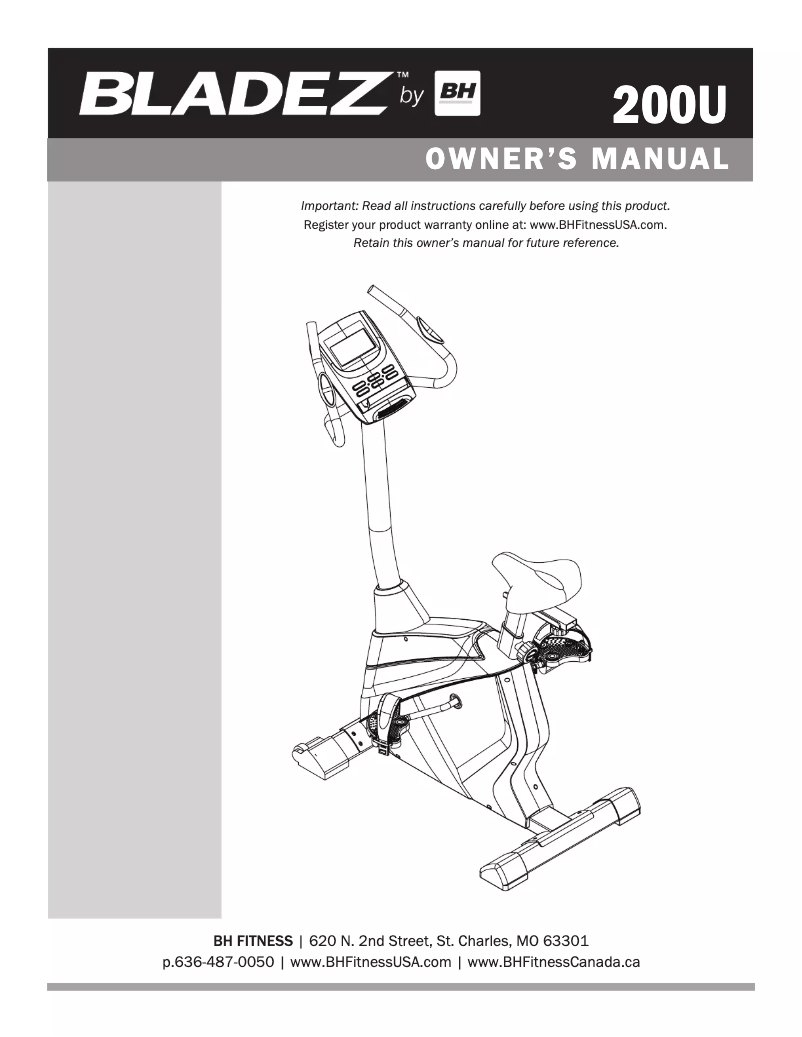 Image de la première page du manuel de l'appareil 200U