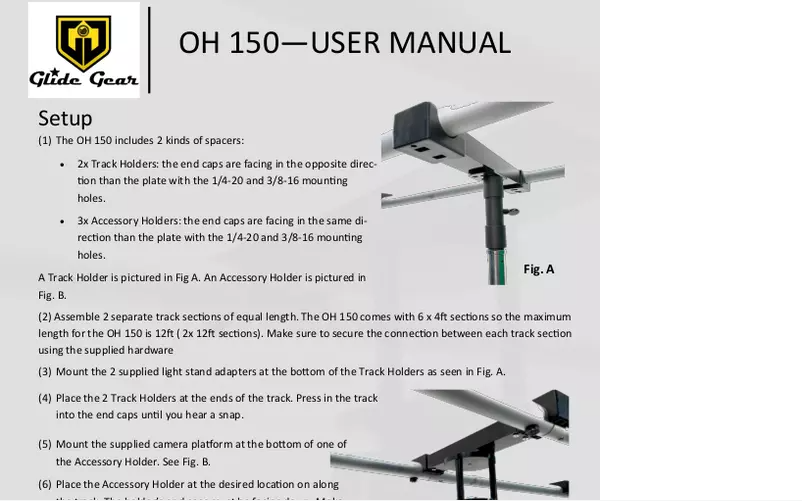 Page n°1 - Manuel utilisateur Glide Gear OH 150