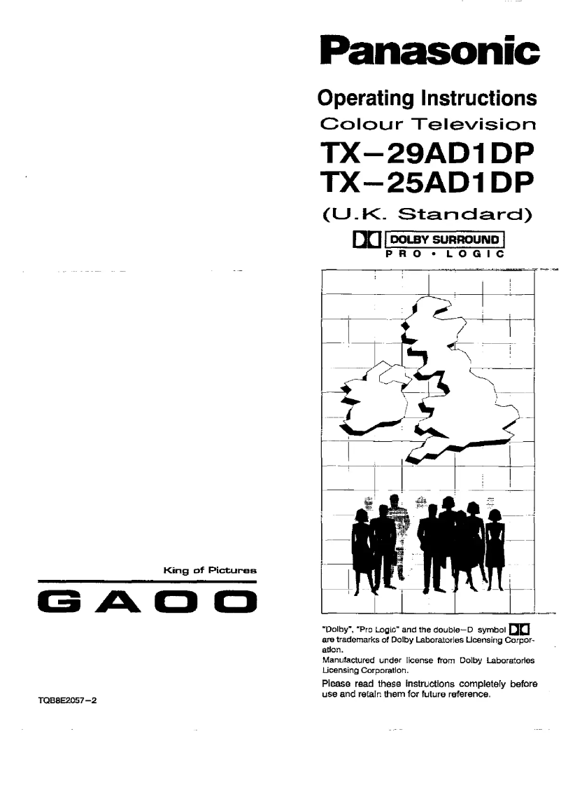 Page 1 de la notice Manuel utilisateur Panasonic TX-25AD1DP