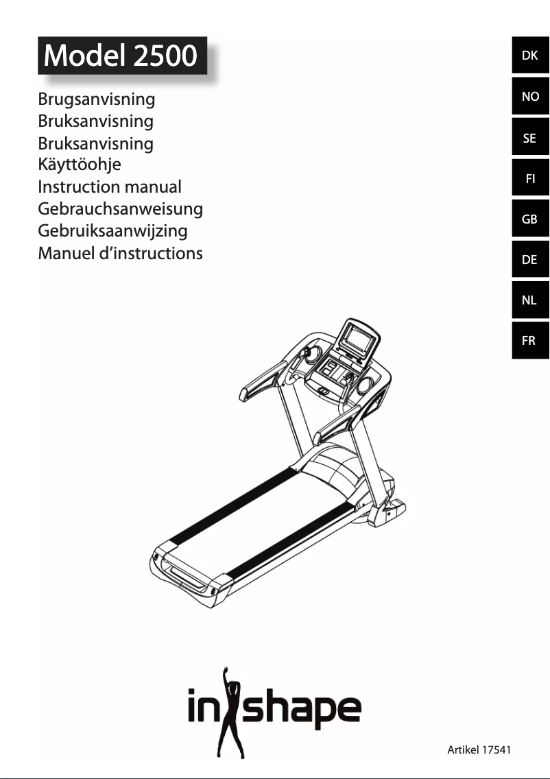 Page n°1 - Manuel utilisateur Inshape 2500