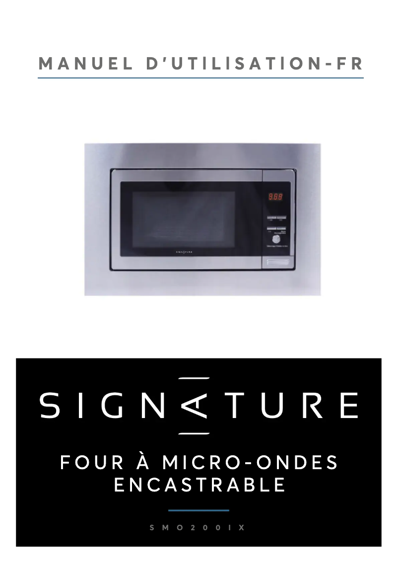 Page 1 de la notice Manuel utilisateur Signature SMO200IX