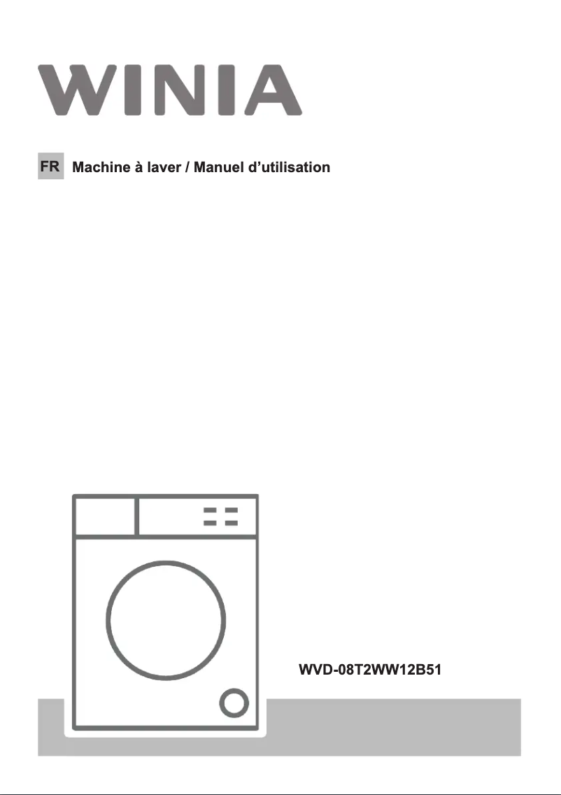 Page 1 de la notice Manuel utilisateur Winia WVD-08T2WW12U51